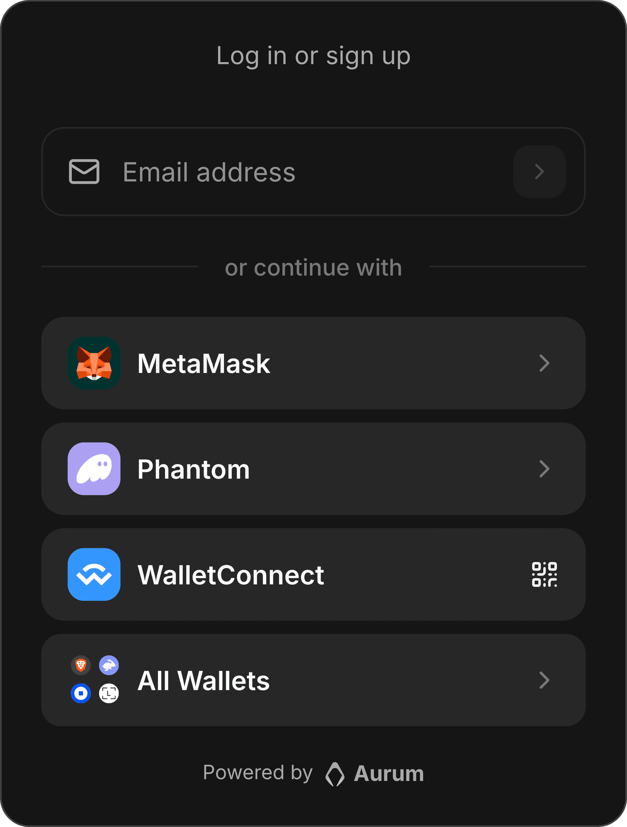 Aurum SDK Default View